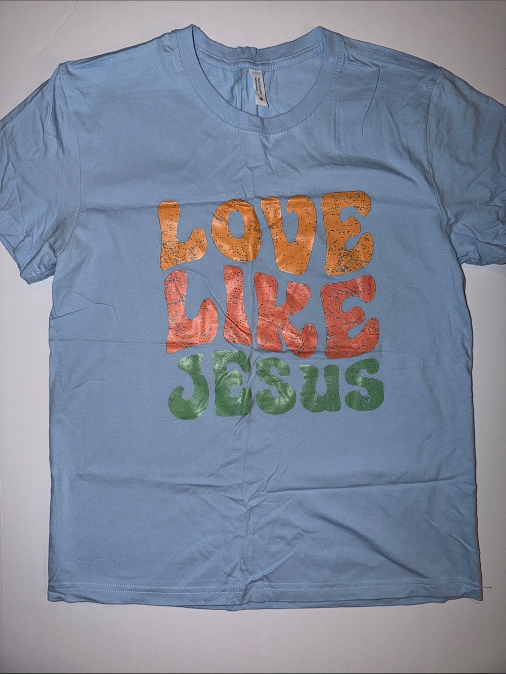 Love Like Jesus Graphic Tee - Light Blue